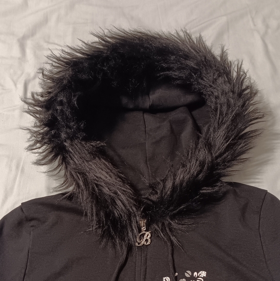Custom Y2K BCBGMAXAZRIA fur hoodie - Picture 4 of 8